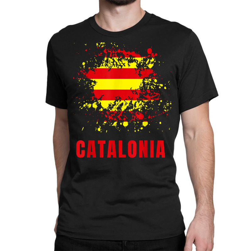 Catalonia Retro Vintage Watercolors Sport Catalan Flag T Shirt Classic T-shirt by rierauigentrythe | Artistshot