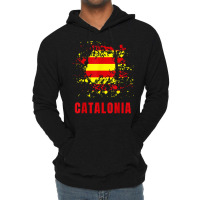 Catalonia Retro Vintage Watercolors Sport Catalan Flag T Shirt Lightweight Hoodie | Artistshot