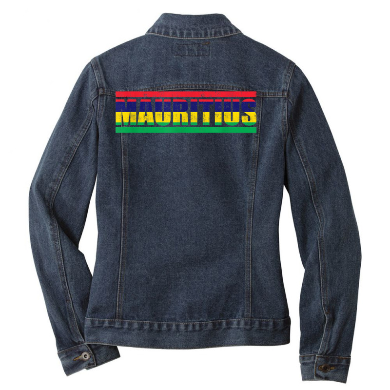 Mauritius T Shirt Ladies Denim Jacket by nayarilorenzi | Artistshot