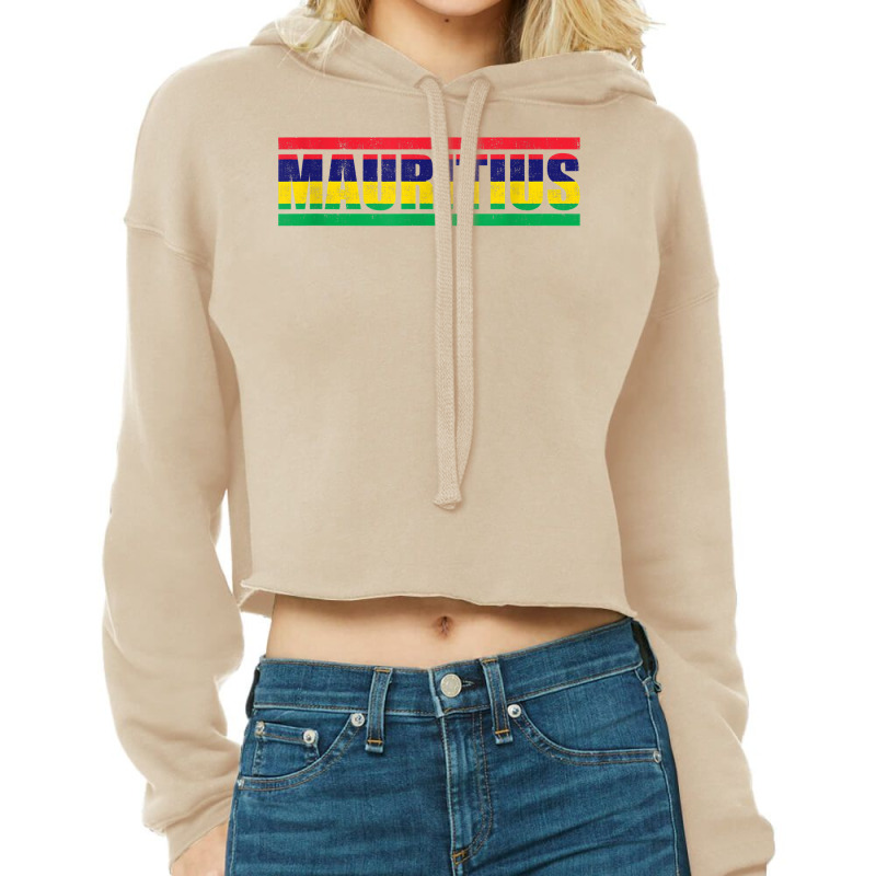 Mauritius T Shirt Cropped Hoodie by nayarilorenzi | Artistshot