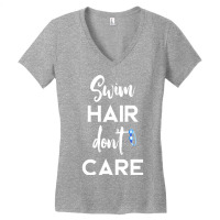 Swim Hair Don't Care T Shirt Cool Gift For Men Women Ad Kids Women's V-neck T-shirt | Artistshot