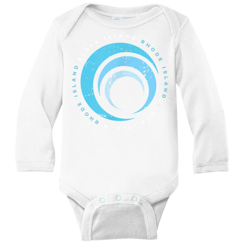 Block Island Rhode Island Beach Retro Vintage Wave T Shirt Long Sleeve Baby Bodysuit by mikidicosmo | Artistshot