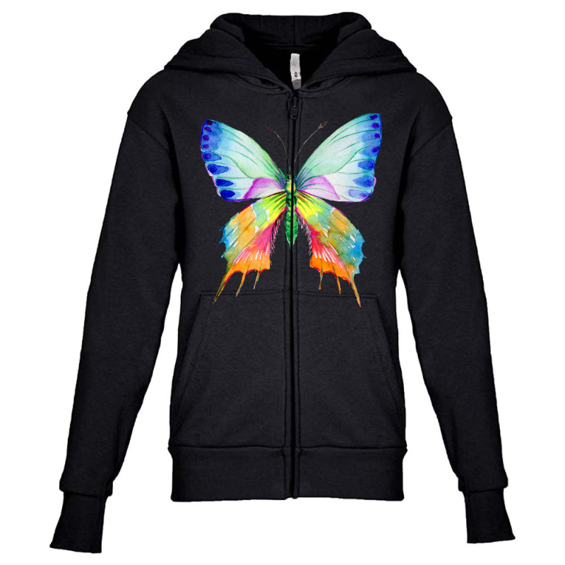 Butterflies Youth Zipper Hoodie | Artistshot