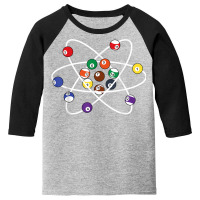 Pool Billiard Atoms Funny Pool Billiards T Shirt Youth 3/4 Sleeve | Artistshot