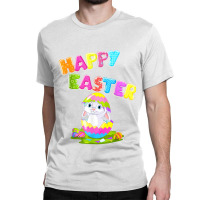 Cute Bunny Face Leopard Glasses Headband Happy Easter Day Classic T-shirt | Artistshot