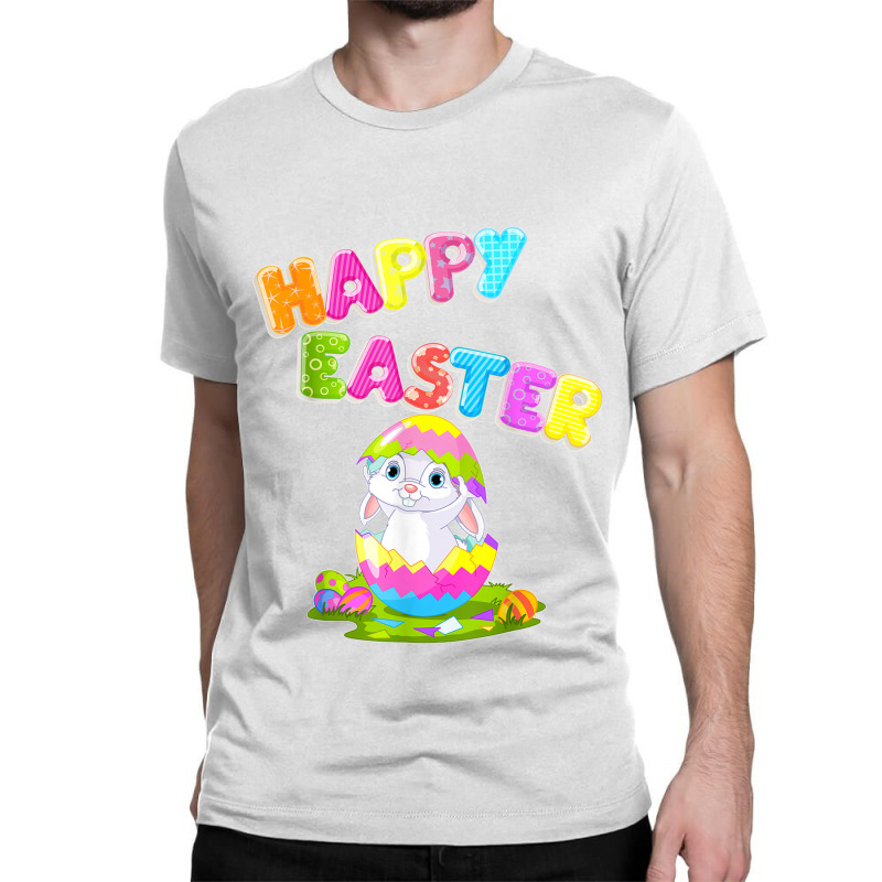 Cute Bunny Face Leopard Glasses Headband Happy Easter Day Classic T-shirt by CharlesLCross | Artistshot