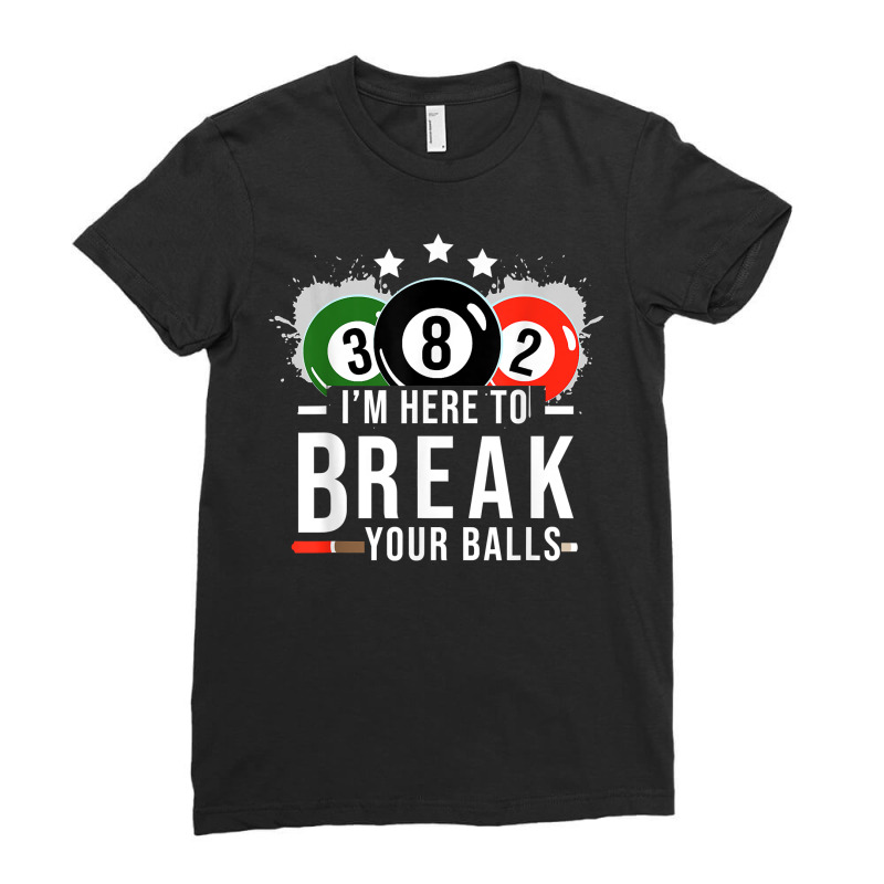 Pool Billiard Shirt   Billard Pool Break Balls Rack T Shirt T Shirt Ladies Fitted T-Shirt by rierauigentrythe | Artistshot