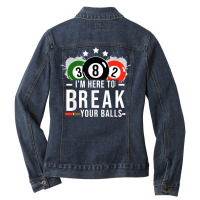 Pool Billiard Shirt   Billard Pool Break Balls Rack T Shirt T Shirt Ladies Denim Jacket | Artistshot