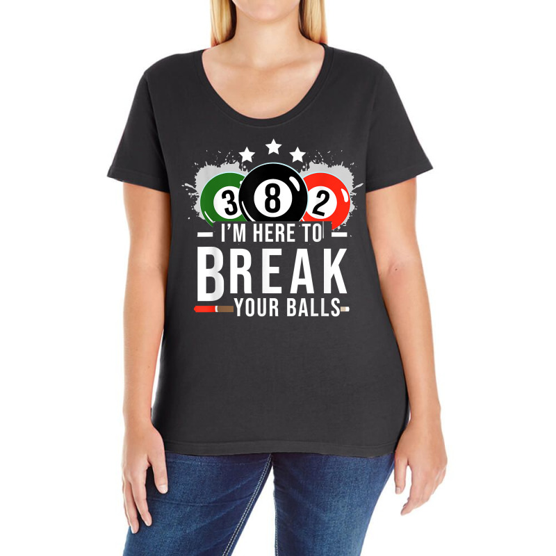 Pool Billiard Shirt   Billard Pool Break Balls Rack T Shirt T Shirt Ladies Curvy T-Shirt by rierauigentrythe | Artistshot