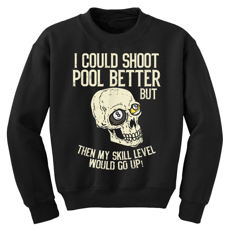 Pool Billiards I Could Shoot Pool Better Funny Snooker T Shirt Youth Sweatshirt | Artistshot