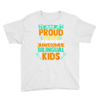 Proud School Teacher Bilingual Kids T Shirt Youth Tee | Artistshot