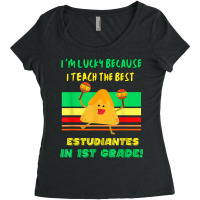 Spanish Teacher Teaching Future Bilinguals 1st Grade Teacher T Shirt Women's Triblend Scoop T-shirt | Artistshot