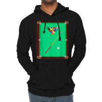 Pool Table T Shirt Billiards 8 Ball Cue Snooker Graphic Tee Lightweight Hoodie | Artistshot