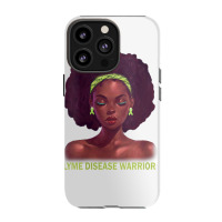 Womens Afro African American Black Woman Lyme Disease Warrior V Neck Iphone 13 Pro Case | Artistshot