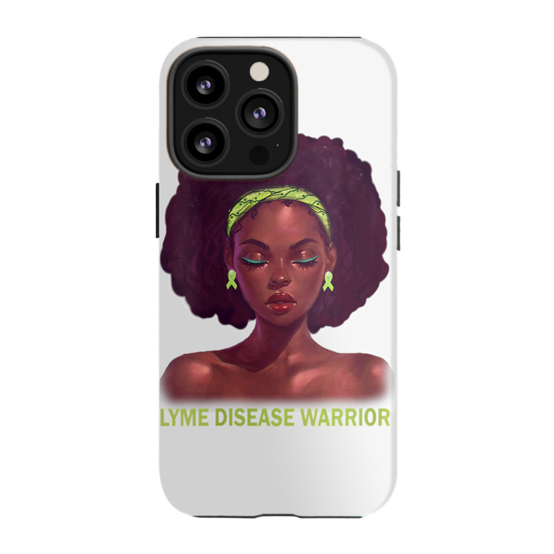 Womens Afro African American Black Woman Lyme Disease Warrior V Neck Iphone 13 Pro Case | Artistshot