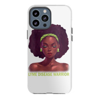 Womens Afro African American Black Woman Lyme Disease Warrior V Neck Iphone 13 Pro Max Case | Artistshot