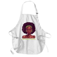 Womens Afro African American Black Woman Lyme Disease Warrior V Neck Medium-length Apron | Artistshot