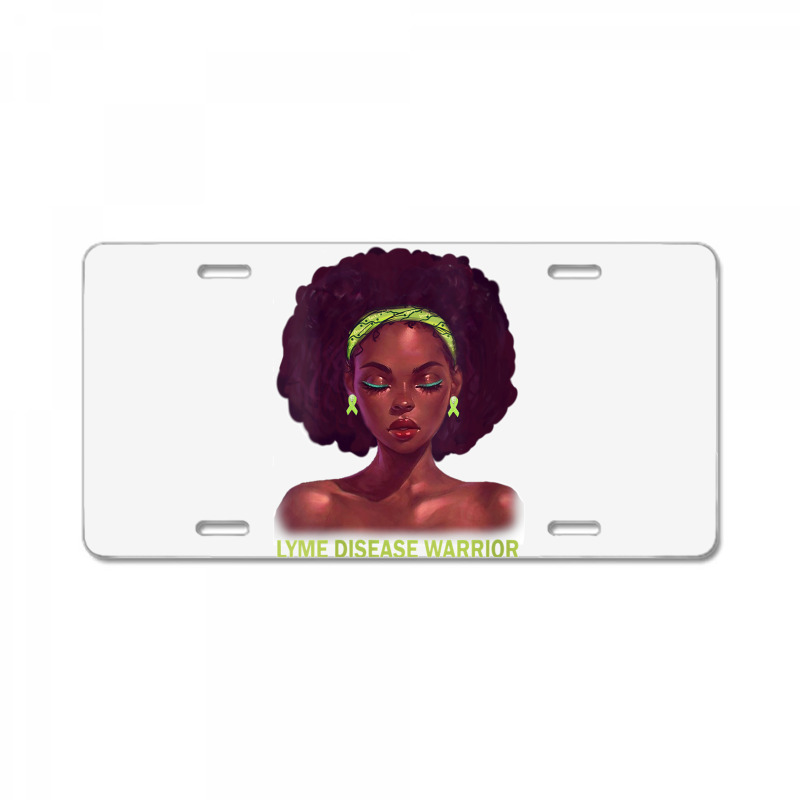 Womens Afro African American Black Woman Lyme Disease Warrior V Neck License Plate | Artistshot