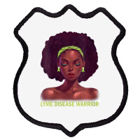 Womens Afro African American Black Woman Lyme Disease Warrior V Neck Shield Patch | Artistshot