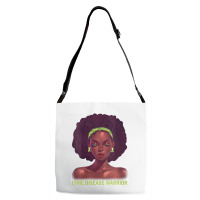 Womens Afro African American Black Woman Lyme Disease Warrior V Neck Adjustable Strap Totes | Artistshot