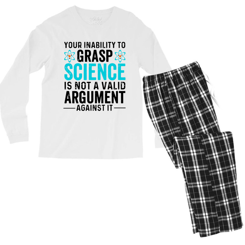 Inability To Grasp Science Men's Long Sleeve Pajama Set by ArtMaker | Artistshot