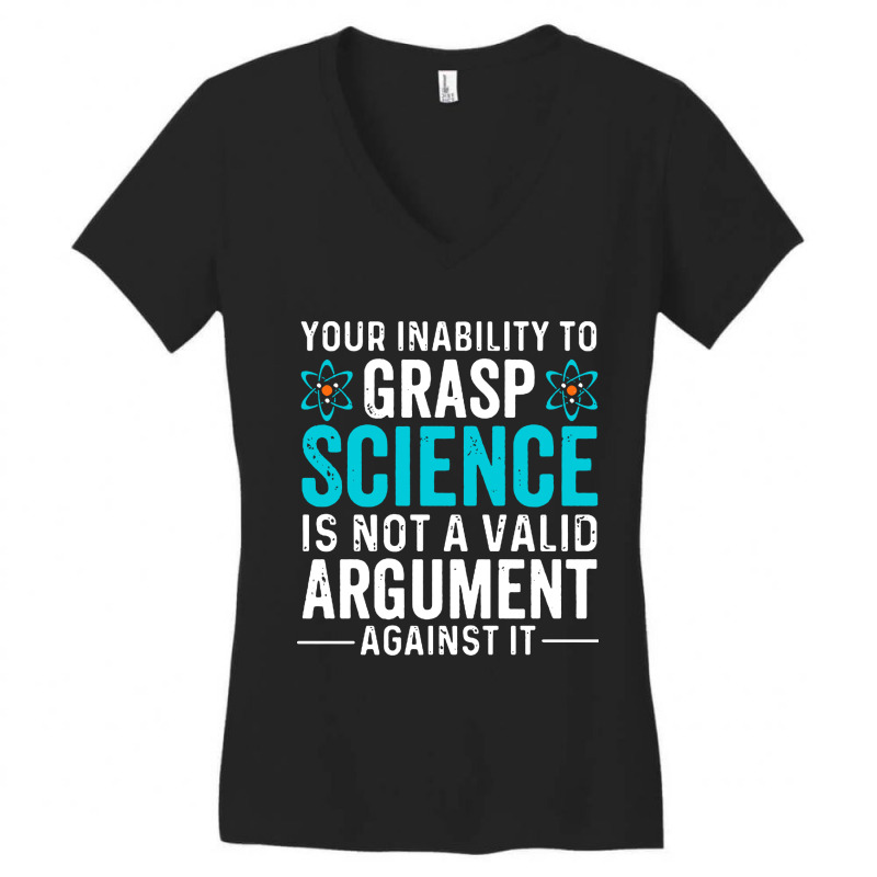 Inability To Grasp Science Women's V-Neck T-Shirt by ArtMaker | Artistshot