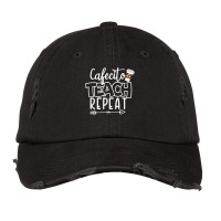 Cafecito Teach Repeat Bilingual Spanish Teacher Bilingue T Shirt Vintage Cap | Artistshot