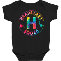 Tie Dye Hello Head Start Squad First Day Of School Teacher T Shirt Baby Bodysuit | Artistshot