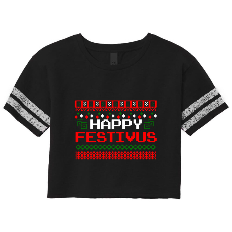 Happy Festivus Ugly Christmas Scorecard Crop Tee by trasheatercomicsart | Artistshot