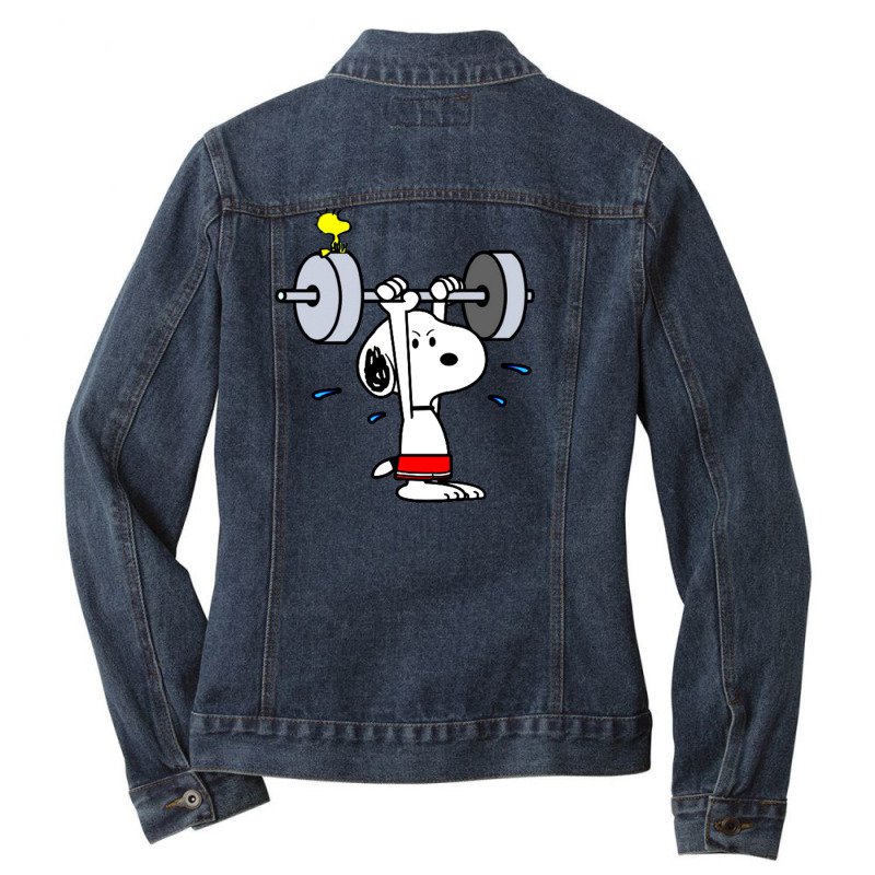 Working Out Ladies Denim Jacket by perkinsryan | Artistshot