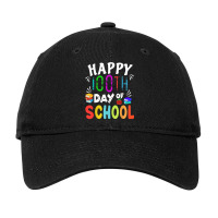 Happy 100th Day Of School Teacher Or Student Costumes Books T Shirt Adjustable Cap | Artistshot