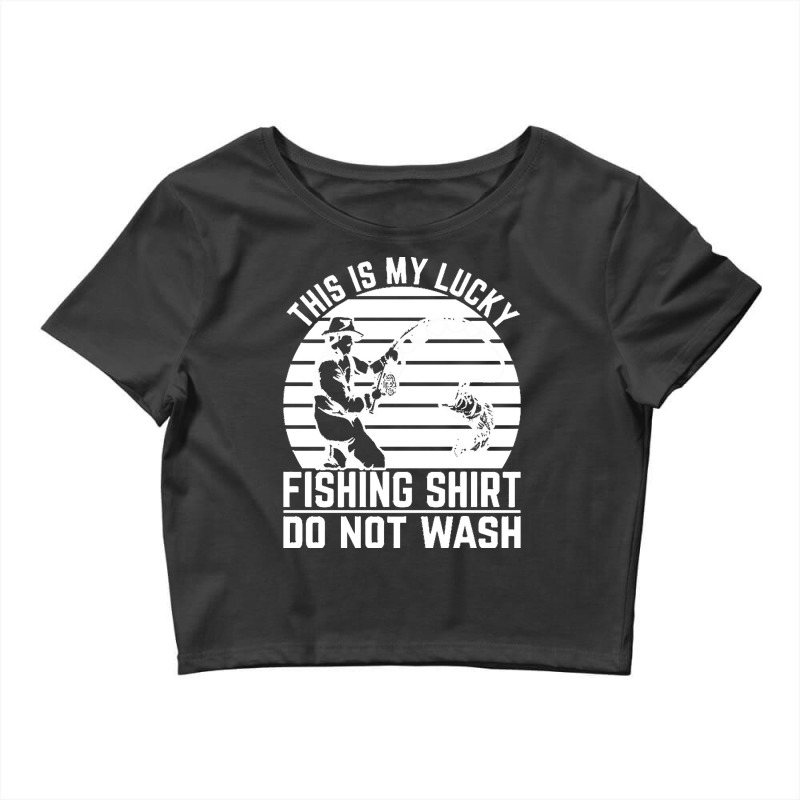 Fishing T  Shirt Fisherman Angle Fish Funny Fisher Fishing T  Shirt Crop Top by cardinalsmelt | Artistshot