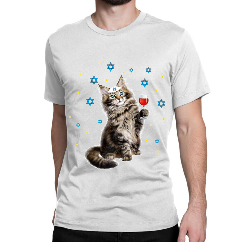 Happy Passover Maine Coon Cat Funny Seder Jewish Holiday Premium Classic T-shirt by CharlesLCross | Artistshot