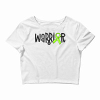 Warrior Lyme Disease Awareness Lime Green Ribbon Tick Tank Top Crop Top | Artistshot