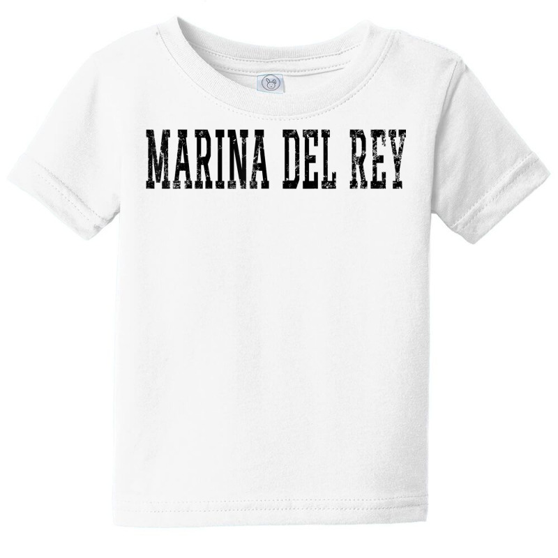 Marina Del Rey Vintage Black Text Apparel T Shirt Baby Tee by cucciailleveretcq | Artistshot