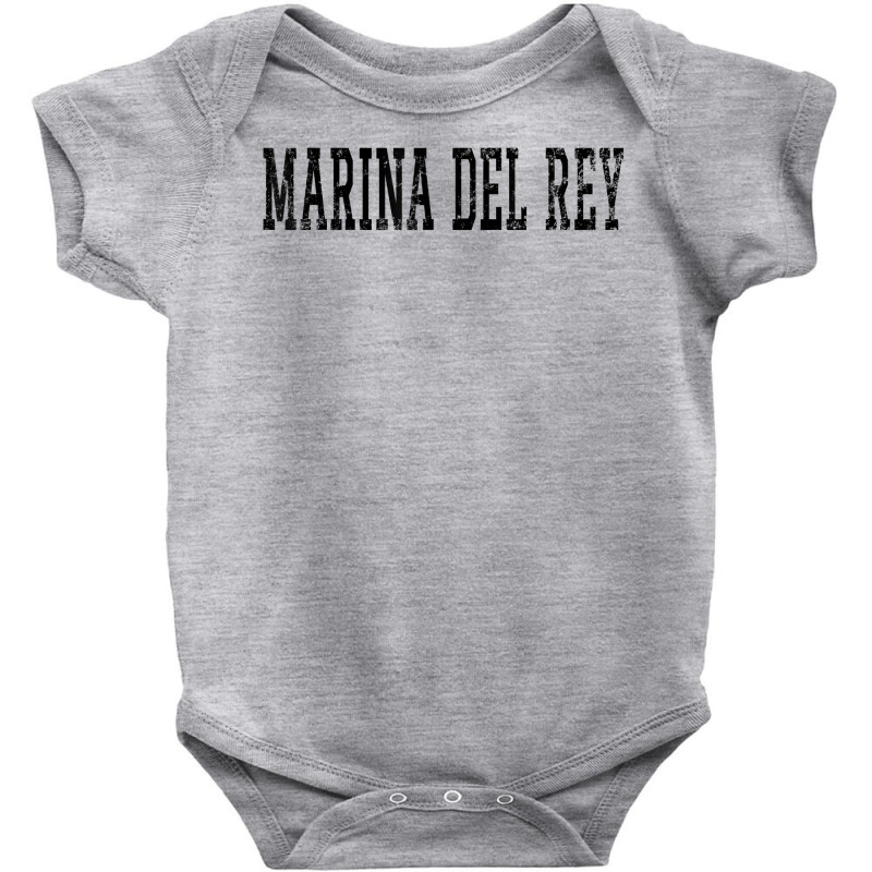 Marina Del Rey Vintage Black Text Apparel T Shirt Baby Bodysuit by cucciailleveretcq | Artistshot