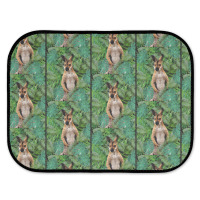 Big Palm Leaves Pattern Blue Color T  Shirt Wallaby Jungle Leaves Mons Rear Car Mat | Artistshot