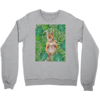 Big Palm Leaves Pattern Blue Color T  Shirt Wallaby Jungle Leaves Mons Crewneck Sweatshirt | Artistshot