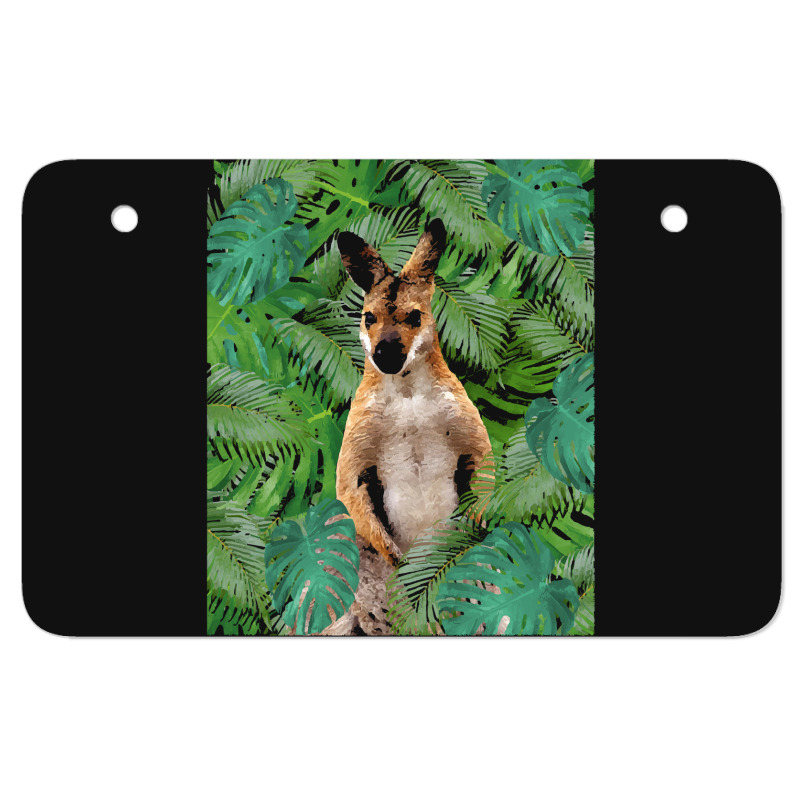 Big Palm Leaves Pattern Blue Color T  Shirt Wallaby Jungle Leaves Mons Atv License Plate | Artistshot