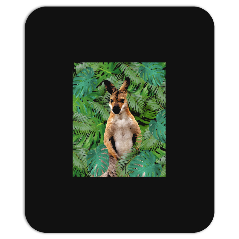 Big Palm Leaves Pattern Blue Color T  Shirt Wallaby Jungle Leaves Mons Mousepad | Artistshot