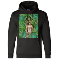 Big Palm Leaves Pattern Blue Color T  Shirt Wallaby Jungle Leaves Mons Champion Hoodie | Artistshot