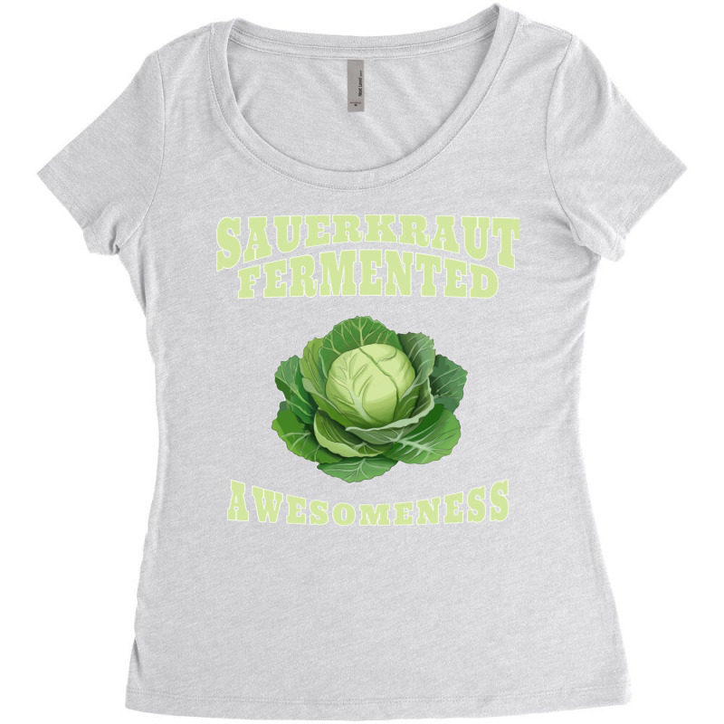 Fermenting Sauerkraut Fermented Sauerkraut Long Sleeve Women's Triblend Scoop T-shirt by CharlesLCross | Artistshot