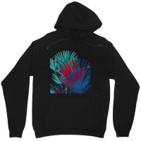 Big Palm Leaves Pattern Blue Color T  Shirtpalm Leaves Pattern Blue Co Unisex Hoodie | Artistshot