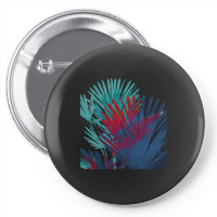 Big Palm Leaves Pattern Blue Color T  Shirtpalm Leaves Pattern Blue Co Pin-back Button | Artistshot