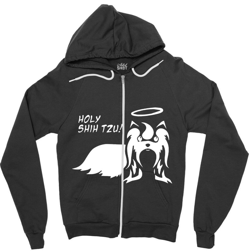 Holy Shih Tzu Zipper Hoodie | Artistshot