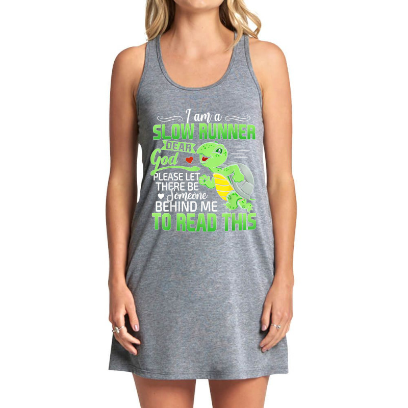 I Am A Slow Runner Vintage Turtle Lover Running Marathon Tank Dress by CharlesLCross | Artistshot