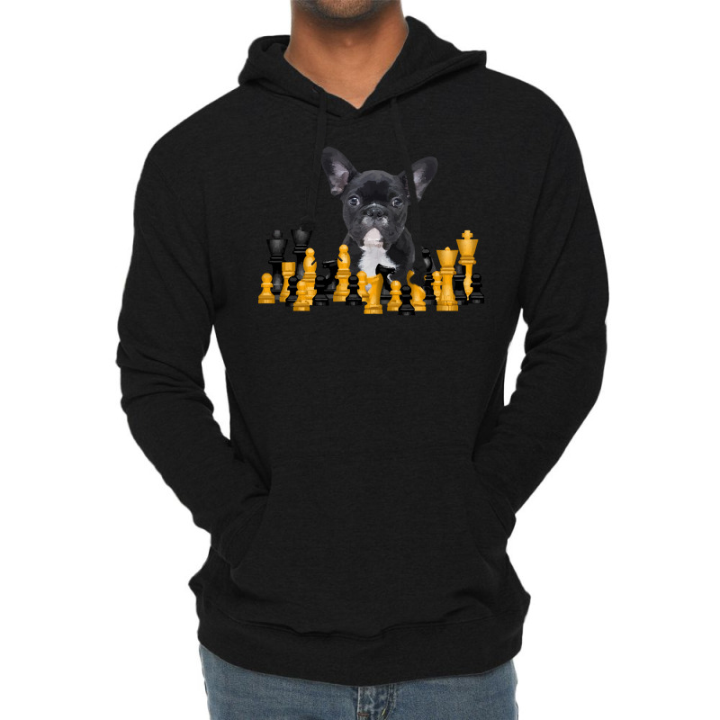 Boxer Dog Chess Game T  Shirt French Bulldog    Chess Game   Frenchie Lightweight Hoodie | Artistshot