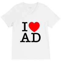 I Heart Ad (andorra) V-neck Tee | Artistshot