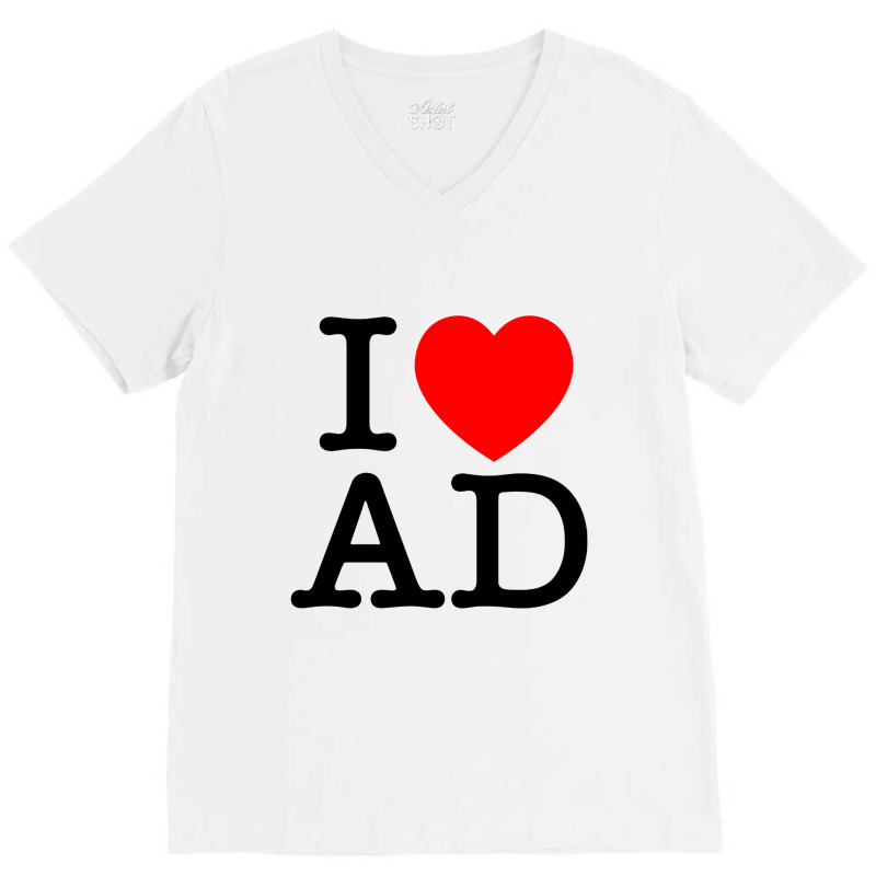 I Heart Ad (andorra) V-neck Tee | Artistshot