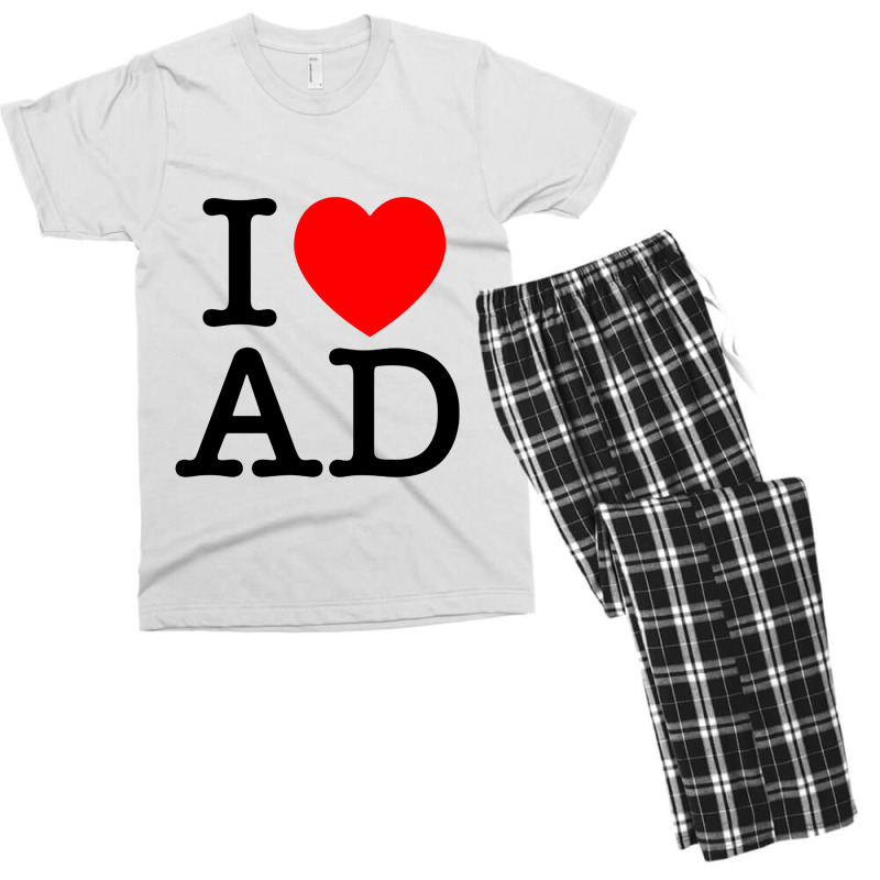 I Heart Ad (andorra) Men's T-shirt Pajama Set | Artistshot